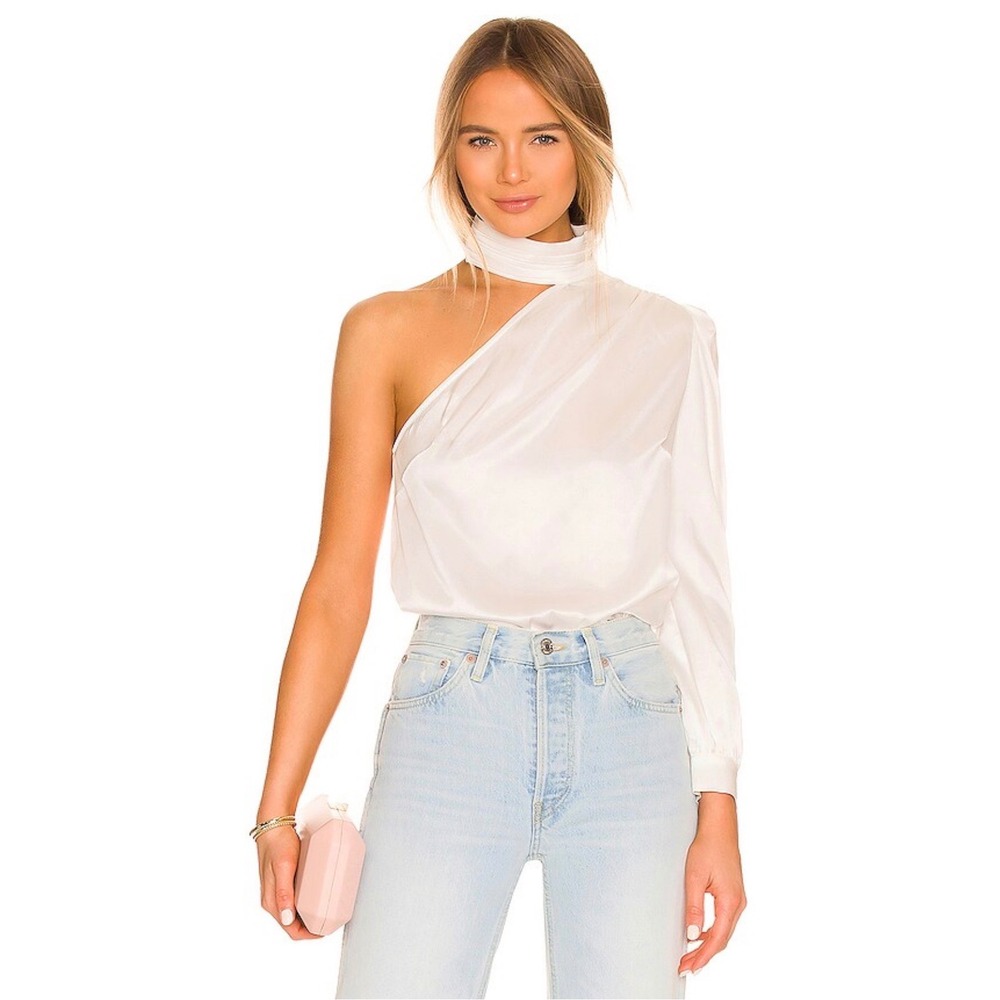 New! Generation Love Rosario One Shoulder Silk Blouse Size Small